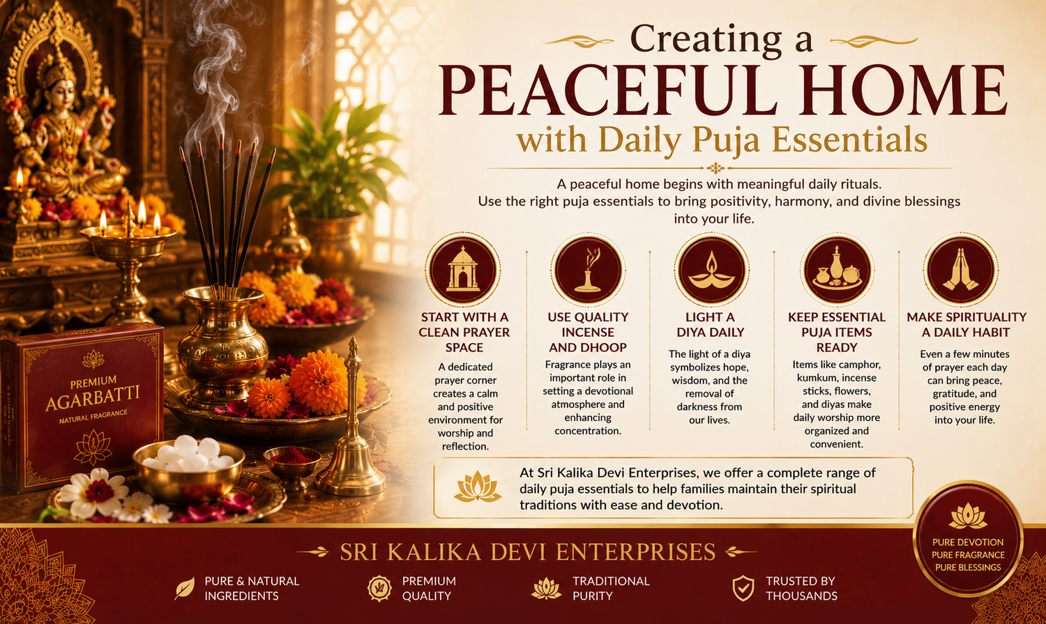 Creating a Peaceful Home with Daily Puja Essentials