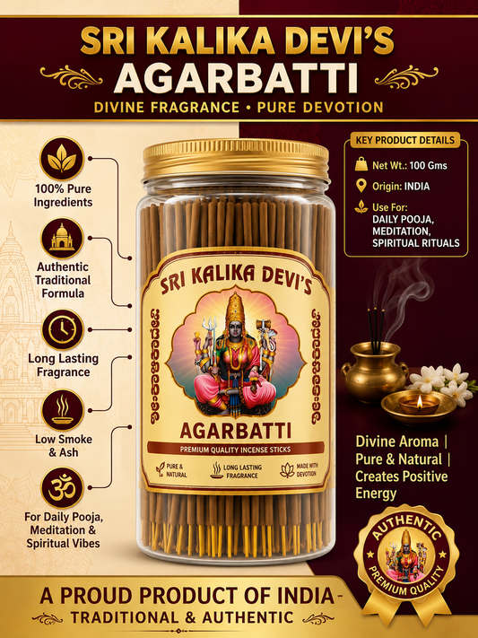 Sri Kalika Devi Premium Agarbathi – Long Lasting Incense Sticks