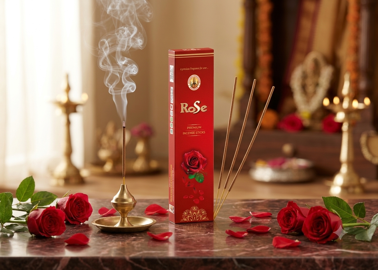 Rose Premium Incense Sticks (Agarbathi)