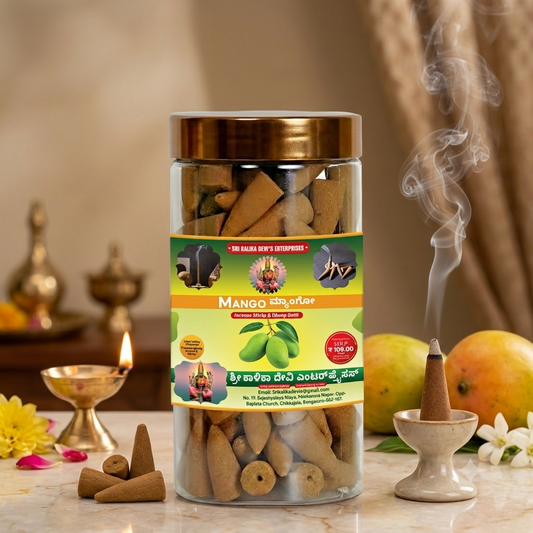 Mango Premium Dhoop Batti Cones Jar