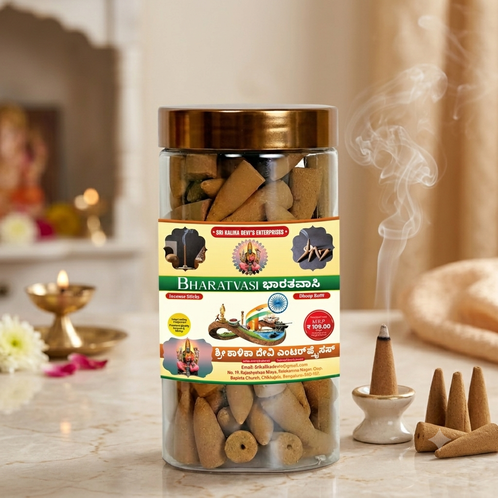 Bharatvasi Premium Dhoop Batti Cones Jar