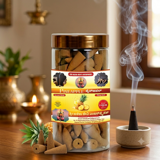 Pineapple Premium Dhoop Batti Cones Jar