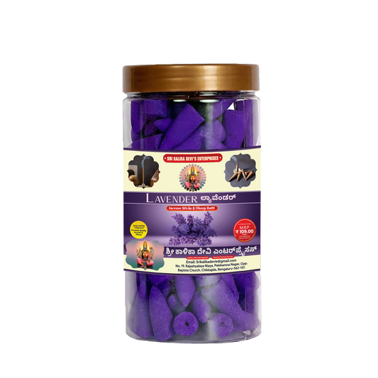 Lavender Premium Dhoop Batti Cones Jar
